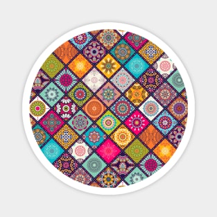 Azulejo mandala floral #3 Magnet